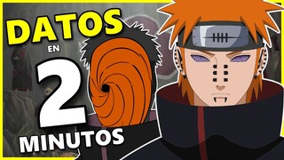 🍥DATOS Y CURIOSIDADES DE AKATSUKI EN 2 MINUTOS 🕜 NARUTO SHIPPUDEN