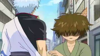 Gintama: Keduanya saling mencuri dompet, akibatnya sang anak menderita kerugian besar dan Gintoki se