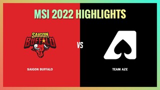 MSI 2022 Highlights: SGB vs AZE (Lượt đi vòng bảng)