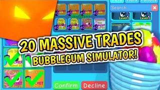 😱20 MASSIVE *SECRET PET* TRADES! ROBLOX BUBBLEGUM SIMULATOR!!