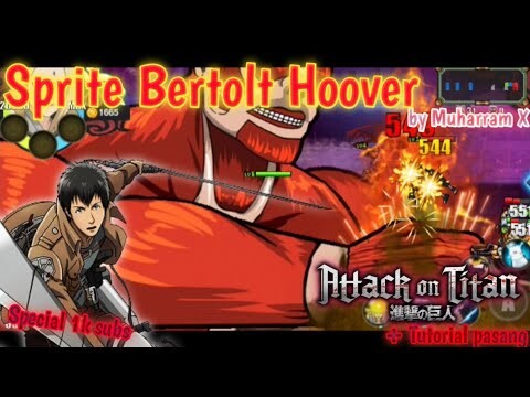 Sprite BERTOLT HOOVER + Tutorial pasang - Sprite Attack On Titan | Sprite Naruto Senki