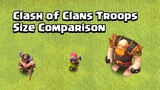 Clash of Clans Troops Size Comparison