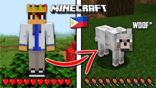 Beating MINECRAFT as a Wolf... (Tagalog)