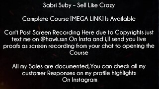 Sabri Suby Course Sell Like Craz download