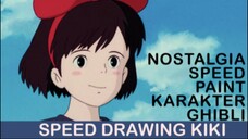 Nostalgia dengan Karakter Ghibli (Speed Drawing Kiki’s Delivery Service)