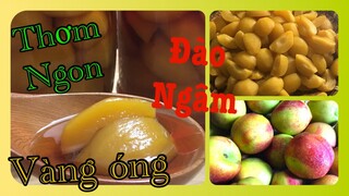 Cách làm Đào Ngâm ngon giòn sần sật, không bị nổi váng - Trà Đào Cam Sả / Peach soaked #Coden