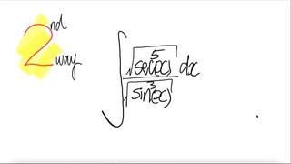 2nd way: trig integral  ∫√(sec^5(x)/sin^3(x)) dx