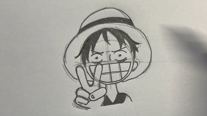 Teach you how to draw a little Luffy