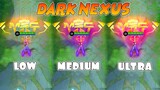 Valentina Dark Nexus Skin in Different Graphics Settings