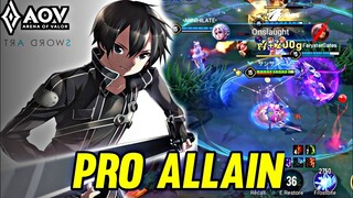 AOV : ALLAIN/KIRITO GAMEPLAY | PRO ALLAIN - ARENA OF VALOR LIÊNQUÂNMOBILE ROV