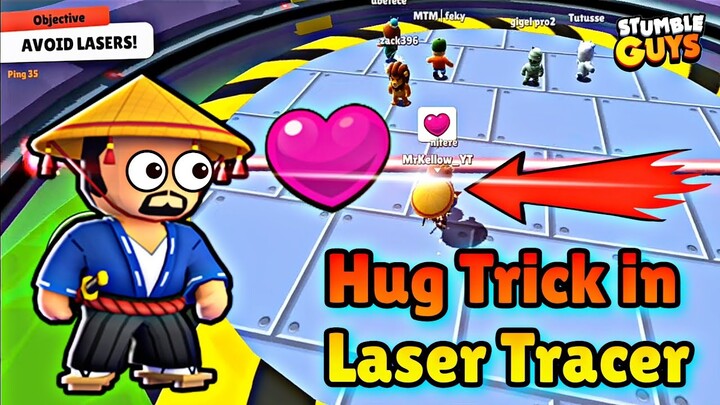 Hug Trick in Laser Tracer ❤️ | Winning 1260 Crowns in Stumble Guys