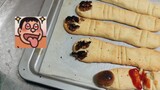 [Food][DIY]How to Make Giant Witch Finger Cookies?|<Halloween Snacks>