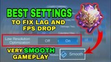 BEST SETTINGS TO MAKE SMOOTHER GAMEPLAY IN MOBILE LEGENDS | Fixed Lag and FPS Drop!