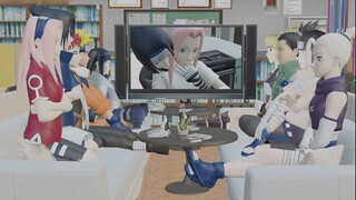 naruto and friends react to sasuke and sakura cute couple moments !!!