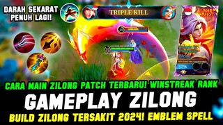 GAMEPLAY ZILONG LUNAR FEST❗CARA MAIN ZILONG PATCH TERBARU❗BUILD ZILONG TERSAKIT 2024❗ZILONG EXP MLBB