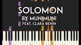 Solomon by Munimuni feat. Clara Benin Synthesia Piano Tutorial with sheet music