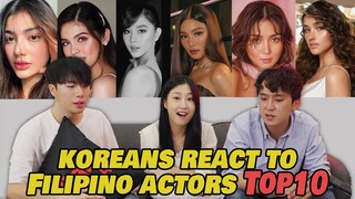 Who's the most BEAUTIFUL in the Philippines? Koreans react to Filipina Celebrities Top10