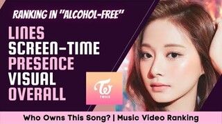 TWICE - RANKING IN "ALCOHOL-FREE" (Lines, Solo Screen-Time, Presence, Visual + Overall)