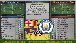 Winning Eleven 10 PS2 Konami Cup - Barcelona vs Manchester City || PES 6 Gameplay - Nostalgia PS2