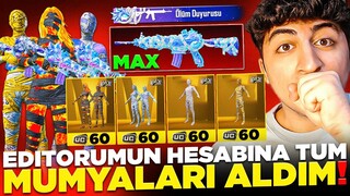 EDİTÖRÜMÜN HESABINA 60 UC'YE TÜM MUMYALARI ALIP MUMYA M4'Ü MAXLADIK! (60.000 UC!) | PUBG Mobile