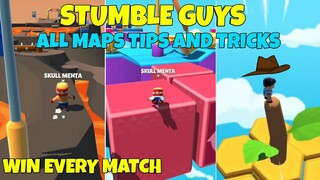 Stumble Guys All Maps Tips And Tricks In Hindi 😋 || Win Every Match ||  SKULL MEHTA ||