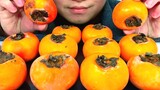 [ASMR] The great chowing sound of eating frozen persimmon