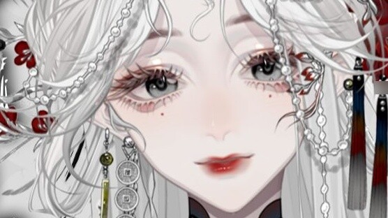 [live2d model display] Chinese style white-haired lady❤️I really want to eat you in one bite❤️