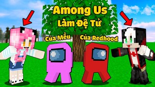 MỀU THỬ THÁCH 24 GIỜ NHẬN NUÔI BÉ AMONG US SIÊU CUTE TRONG MINECRAFT*REDHOOD CÓ THÚ CƯNG LÀ AMONG US