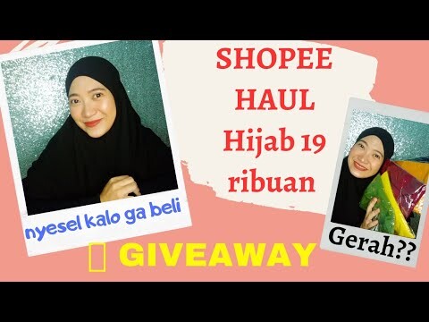 SHOPEE HAUL + GIVEAWAY - HIJAB BERGO 19 RIBUAN -  HIJAB BERGO MARYAM | WILDAMOI