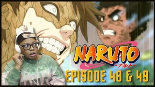 GAARA V. ROCK LEE!!! NARUTO EPISODE 48 & 49 || FIRST TIME WATCHING!