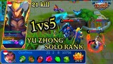 Yu Zhong Try In Original Server Solo Rank - Mobile Legends Bang Bang