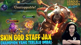 SKIN EPIC BARU GOD STAFF JAX - HERO INI TERLALU DEWA DAN IMBA! BURUAN DI COBA DI RANKED!