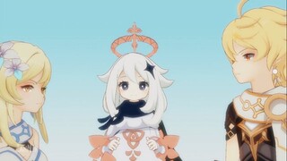 Mahna-Mahna ft. Aether,Lumine & Paimon [MMD Genshin Impact]