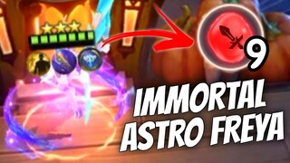 NOTHING CAN KILL THIS !! ASTRO FREYA FULL 9 WEAPON MASTER !! MAGIC CHESS MOBILE LEGENDS