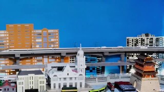 Mô hình tàu hỏa ba chiều Cheyou tỷ lệ N có bàn cát. Theo dõi hạt thông ma thuật trong đồ da
