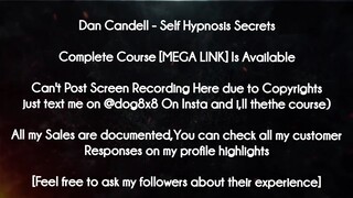 Dan Candell course - Self Hypnosis Secrets download