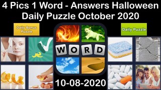 4 Pics 1 Word - Halloween - 08 October 2020 - Daily Puzzle + Daily Bonus Puzzle - Answer-Walkthrough