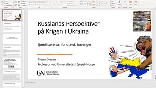 Russlands perspektiv på Ukraina krigen - Glenn Diesen ved Sjømilitære samfund - April 2024