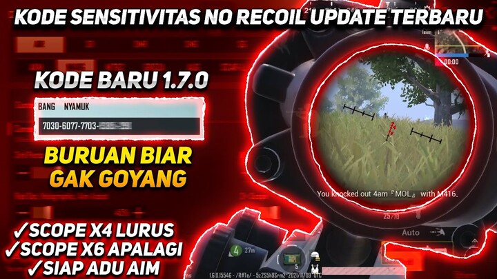 TIDAK KADALUARSA DAN NO RECOIL 1.7 !! KODE SENSITIVITAS TERBAIK GYRO UPDATE BARU 1.7.0 - PUBG MOBILE