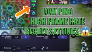 HIGH FRAME MODE SECRET SETTINGS PARA BUMILIS GPU NG PHONE MOBILE LEGENDS