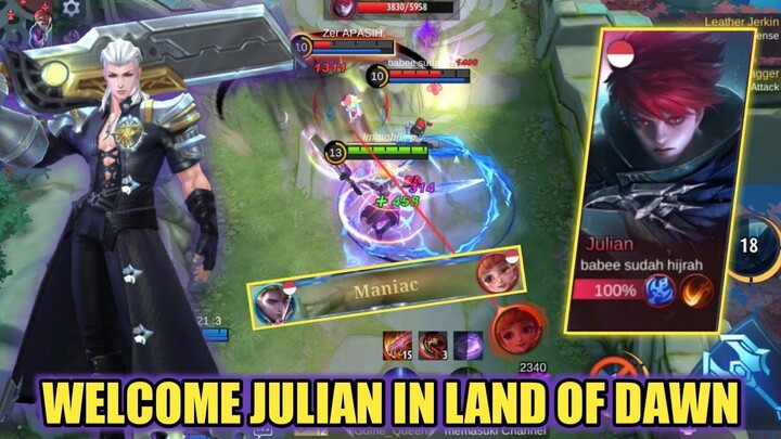 ALUCARD KETEMU HERO BARU JULIAN!! AUTO SAMBUT PAKE MANIAC!!! - MOBILE LEGENDS