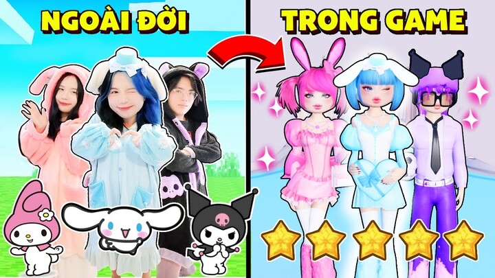 Mèo Simmy Sammy và Phong Cận Chơi Game Thời Trang Roblox Phiên Bản Cinnamoroll Kuromi Melody !!