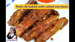 ซี่โครงหมูอบเต้าเจี้ยว (Pork rib baked with salted soy bean) l Sunny Channel