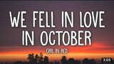 Girl In Red - We Fell In Love October (lyrics)