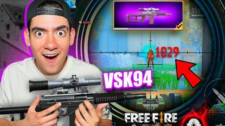 CONSIGO el NUEVO FRANCOTIRADOR de FREE FIRE VSK94 y ME ACUSAN DE HACKER !! | TheDonato