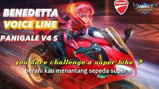 Benedetta Voice & quote- mobile legends ducati