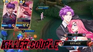 SAVAGE!! LESLEY X GUSION KILLER COUPLE GAMEPLAY 2023 |MLBB