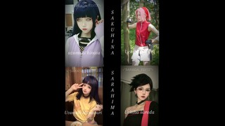 SAKUHINA OR SARAHIMA[cosplay]#sakura#hinata#sarada#himawari#cosplay#@Chimaki_sarada