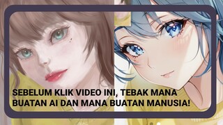 GAMBAR AI VS GAMBAR MANUSIA!! aku mah masih pemula :( | Speedpaint