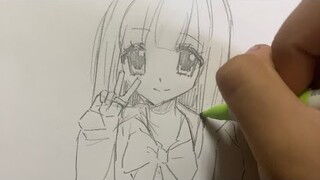 How to draw: Anime School Girl | easy drawing tutorial | drawing anime for beginners